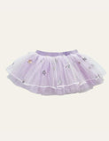 Sequin Gauze Short Skirt