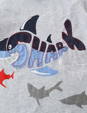 Shark Appliqué T-shirt Suit - CCMOM