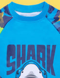 Shark Long Sleeve Stitching Split Swimsuit - CCMOM