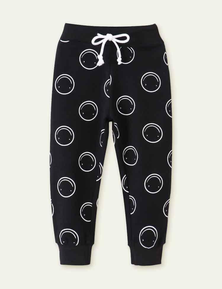 Smiley Printed Sweatpants - CCMOM