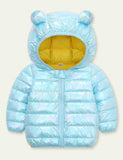 Solid Color Glossy down Jacket - CCMOM