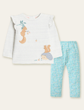 Squirrel Appliqué Long-Sleeve Set - CCMOM