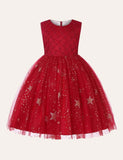 Starry Sequins Mesh Party Dress - CCMOM
