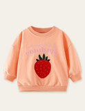 Strawberry Embroidered Sweatshirt - CCMOM