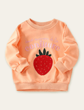 Strawberry Embroidered Sweatshirt - CCMOM