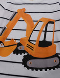 Striped Excavator T-shirt - CCMOM