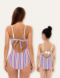 Striped Printed Family Matching Swimsuit - CCMOM