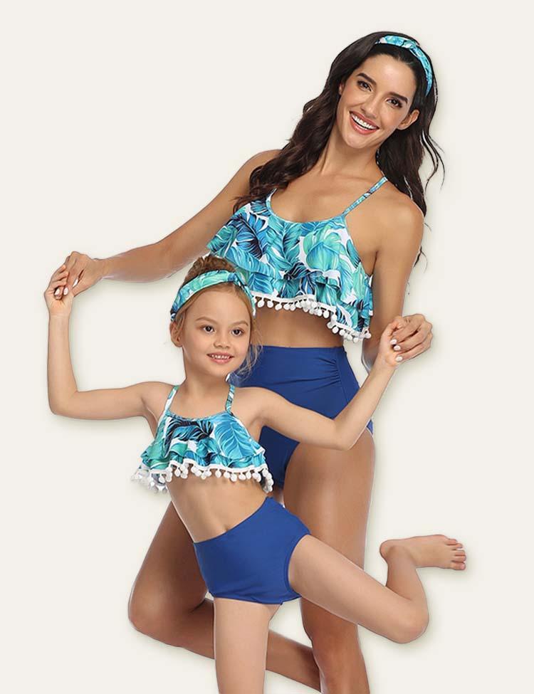 Striped Printed Family Matching Swimsuit - CCMOM