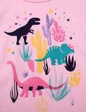 Three Dinosaur Printed Long-Sleeved T-shirt - CCMOM