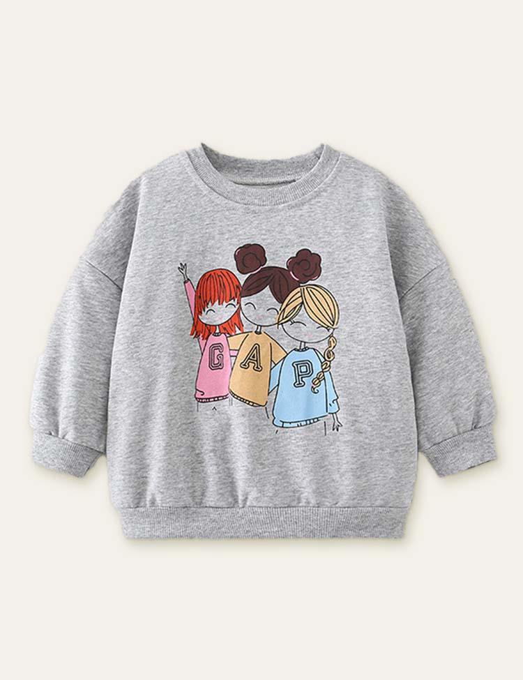 Three Girls Printed Sweatshirts - CCMOM