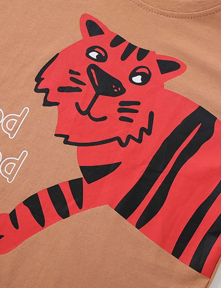 Tiger Printed Long Sleeve T-shirt - CCMOM