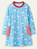 Today Only - Printed Long Sleeve Dress - CCMOM