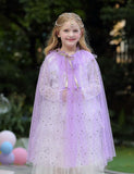 Toddler & Kids Girl Mesh Sequins Party Cape - CCMOM