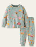 Toddler Cartoon Fallen Leaves Printed Sweatshirt & Pants Set - CCMOM