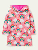 Toddler Girl Animal Appliqué Stripe Pull Over Hoodie Dress - CCMOM