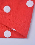 Toddler Girl Bird Emboridered Polka Dots Long Sleeves Shirt - CCMOM