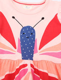 Toddler Girl Butterfly Print Flutter-sleeve Dress - CCMOM