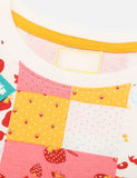 Toddler Girl Color Grid Printed Short Sleeves Splice Dress - CCMOM