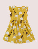 Toddler Girl Giraffe Appliqué Flutter-sleeve Dress - CCMOM