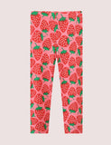 Toddler Girl Strawberry Full Printed Short Sleeves 100% Cotton Splice Dress - CCMOM