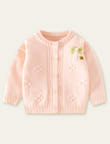 Toddler Knitted with Bow Decoration Sweater Cardigan