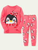 Toddler Penguin Printed Long Sleeves Shirt & Pants Pajamas Set - CCMOM