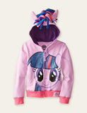Toddler Rainbow Unicorn Wings Hooded Zip Jacket - CCMOM
