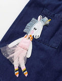 Unicorn Appliqué Denim Dress - CCMOM