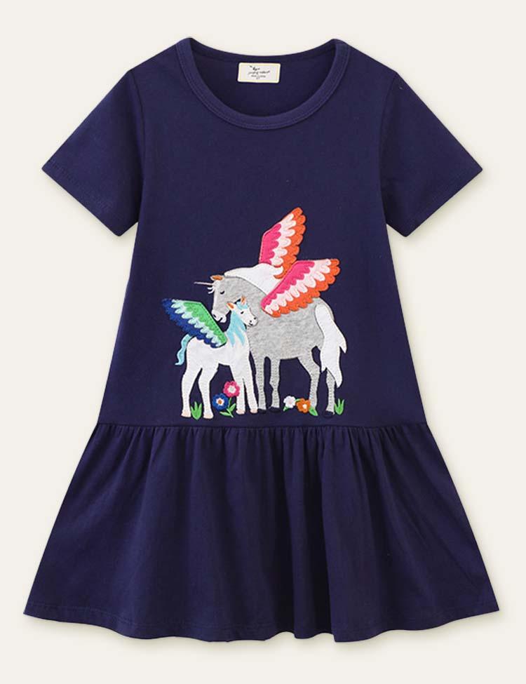 Unicorn Appliqué Dress - CCMOM
