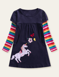 Unicorn Appliqué Dress - CCMOM