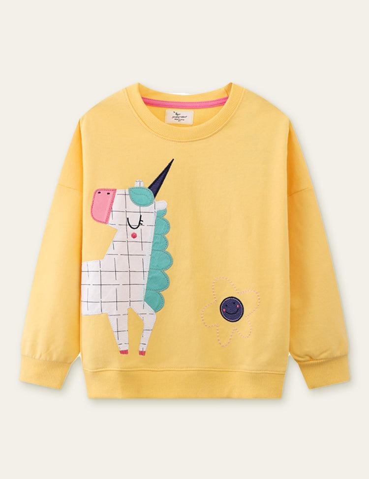 Unicorn Appliqué Sweatshirt - CCMOM