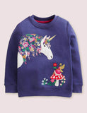 Unicorn Appliqué Sweatshirt