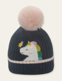 Unicorn Embroidered Pom Pom Hat - CCMOM