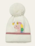 Unicorn Embroidered Pom Pom Hat - CCMOM