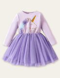 Unicorn Mesh Stitching Dress - CCMOM