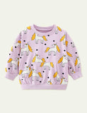 Unicorn Printed Pullover Sweatshirt - CCMOM