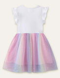 Unicorn Rainbow Mesh Dress - CCMOM