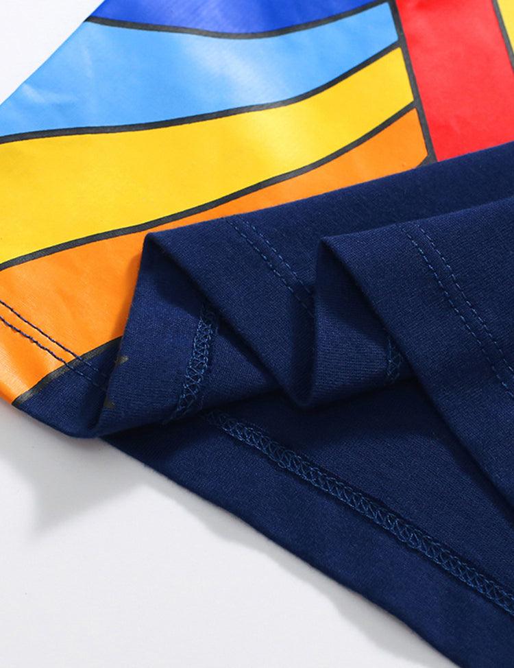 Unisex Rainbow Rocket Printed Long Sleeve T-shirt - CCMOM