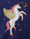 Unisex Unicorn Appliqué Moon Embroidery Sweatshirt - CCMOM