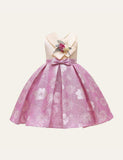 V-neck Flower Party Dress - CCMOM