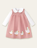 Walking Duck Appliqué Dress Set