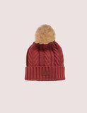 Winter Fur Ball Woolen Cap